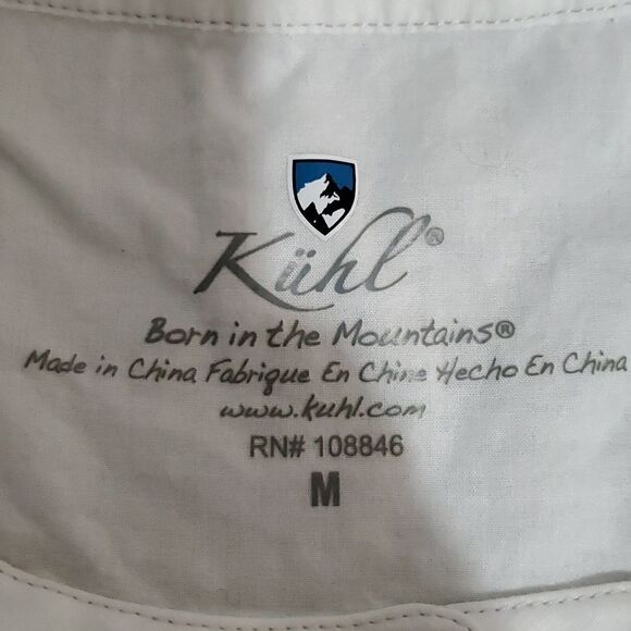 KUHL medium white button down  long sleeve shirt - Picture 6 of 8